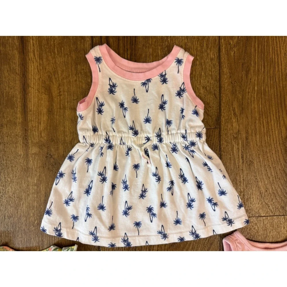Carter's Baby Dresses Girl Clothes Lot 3 Months Outfits Sleeveless Summer Spring